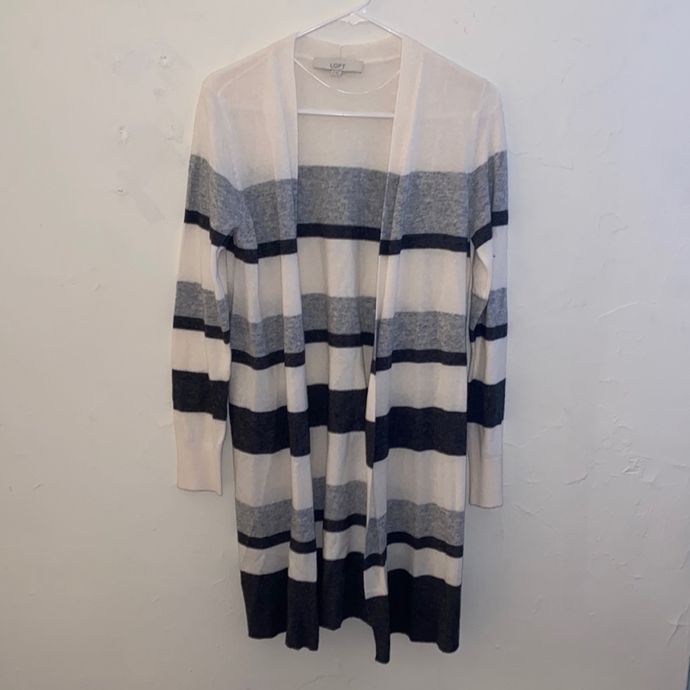 Long striped cardigan